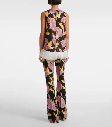 La DoubleJ La Scala feather-trimmed asymmetrical top | Thumbnail 5 La DoubleJ La Scala feather-trimmed asymmetrical top | Thumbnail 5