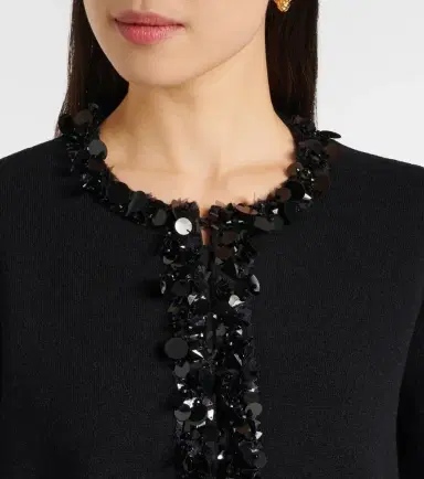 Tory Burch Kendra sequined wool and cashmere cardigan | Thumbnail 4 Tory Burch Kendra sequined wool and cashmere cardigan | Thumbnail 4