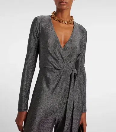 Diane von Furstenberg Cosima Two lamé jumpsuit | Thumbnail 5 Diane von Furstenberg Cosima Two lamé jumpsuit | Thumbnail 5
