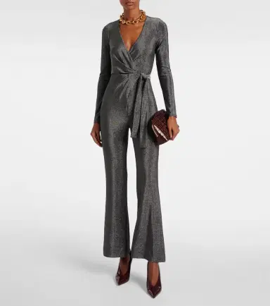 Diane von Furstenberg Cosima Two lamé jumpsuit | Thumbnail 7 Diane von Furstenberg Cosima Two lamé jumpsuit | Thumbnail 7