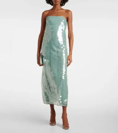 Staud Casey sequined strapless maxi dress | Thumbnail 2 Staud Casey sequined strapless maxi dress | Thumbnail 2