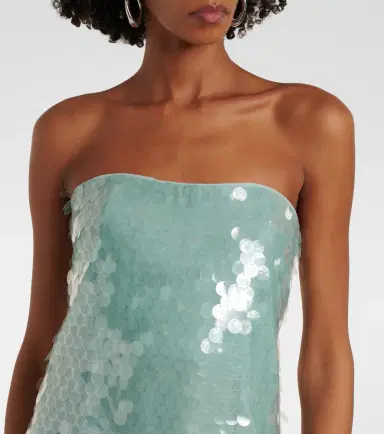 Staud Casey sequined strapless maxi dress | Thumbnail 3 Staud Casey sequined strapless maxi dress | Thumbnail 3