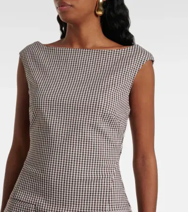 Staud Walker checked minidress | Thumbnail 2 Staud Walker checked minidress | Thumbnail 2