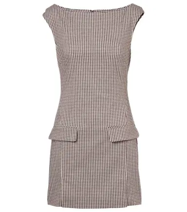 Staud Walker checked minidress | Thumbnail 1 Staud Walker checked minidress | Thumbnail 1
