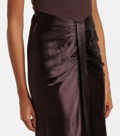 Staud Wayfaring gathered strapless midi dress | Thumbnail 3 Staud Wayfaring gathered strapless midi dress | Thumbnail 3