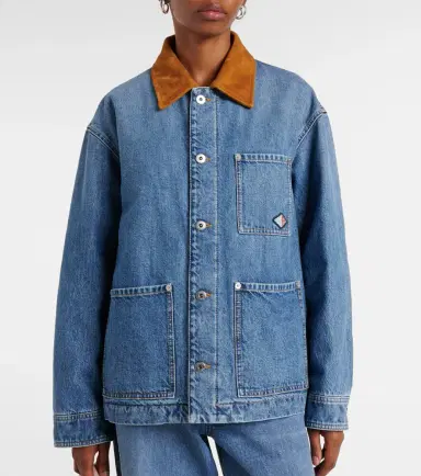 Bottega Veneta Padded suede-trimmed denim jacket | Thumbnail 6 Bottega Veneta Padded suede-trimmed denim jacket | Thumbnail 6