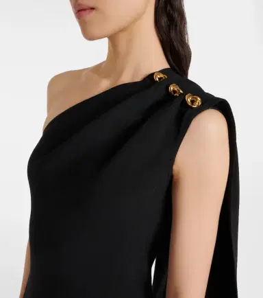 Bottega Veneta One-shoulder crêpe midi dress | Thumbnail 5 Bottega Veneta One-shoulder crêpe midi dress | Thumbnail 5