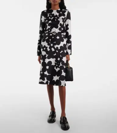 Marni Printed silk midi dress | Thumbnail 2 Marni Printed silk midi dress | Thumbnail 2