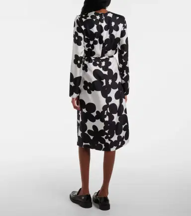 Marni Printed silk midi dress | Thumbnail 4 Marni Printed silk midi dress | Thumbnail 4