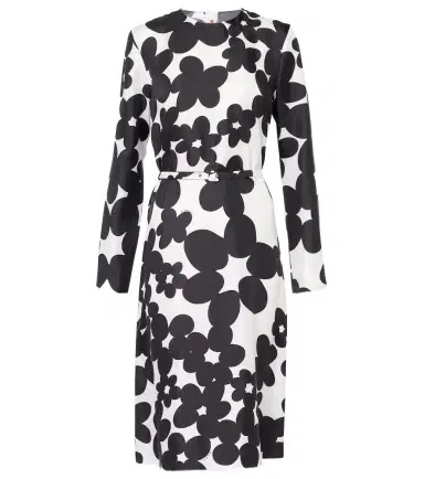 Marni Printed silk midi dress | Thumbnail 1 Marni Printed silk midi dress | Thumbnail 1
