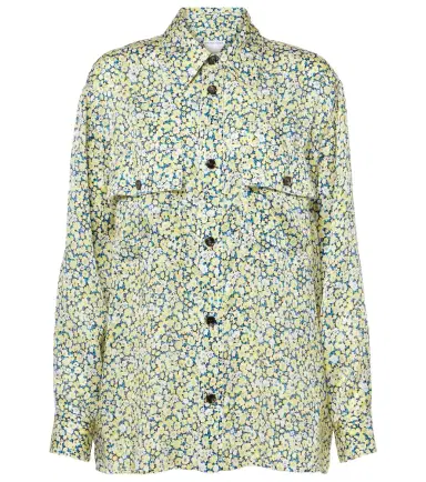 Bottega Veneta Daisy floral silk charmeuse shirt | Thumbnail 1 Bottega Veneta Daisy floral silk charmeuse shirt | Thumbnail 1