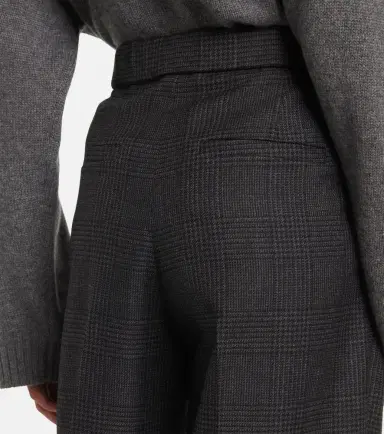 Brunello Cucinelli High-rise wool wide-leg pants | Thumbnail 3 Brunello Cucinelli High-rise wool wide-leg pants | Thumbnail 3