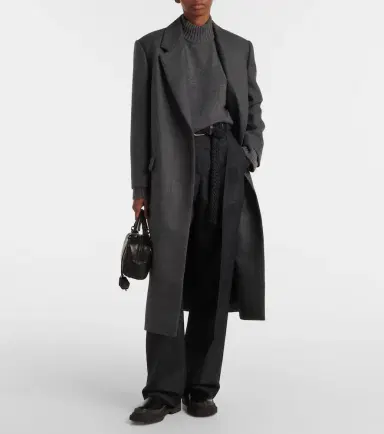 Brunello Cucinelli High-rise wool wide-leg pants | Thumbnail 5 Brunello Cucinelli High-rise wool wide-leg pants | Thumbnail 5
