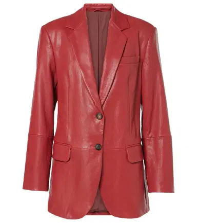Brunello Cucinelli Leather Blazer | Thumbnail 1 Brunello Cucinelli Leather Blazer | Thumbnail 1