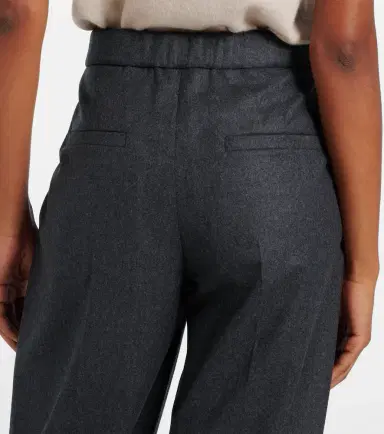 Brunello Cucinelli Baggy Sartorial high-rise wool straight pants | Thumbnail 2 Brunello Cucinelli Baggy Sartorial high-rise wool straight pants | Thumbnail 2