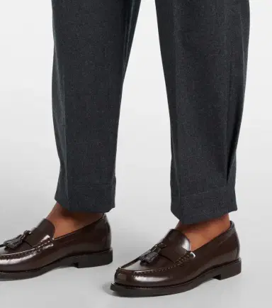 Brunello Cucinelli Baggy Sartorial high-rise wool straight pants | Thumbnail 6 Brunello Cucinelli Baggy Sartorial high-rise wool straight pants | Thumbnail 6