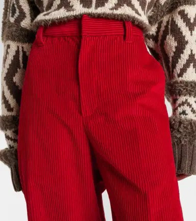 Brunello Cucinelli High-rise cotton corduroy wide-leg pants | Thumbnail 2 Brunello Cucinelli High-rise cotton corduroy wide-leg pants | Thumbnail 2