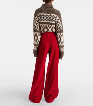 Brunello Cucinelli High-rise cotton corduroy wide-leg pants | Thumbnail 5 Brunello Cucinelli High-rise cotton corduroy wide-leg pants | Thumbnail 5