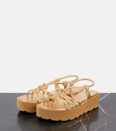 Gianvito Rossi Metallic leather sandals | Thumbnail 2 Gianvito Rossi Metallic leather sandals | Thumbnail 2