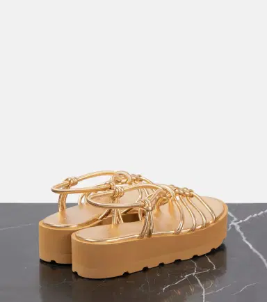 Gianvito Rossi Metallic leather sandals | Thumbnail 3 Gianvito Rossi Metallic leather sandals | Thumbnail 3