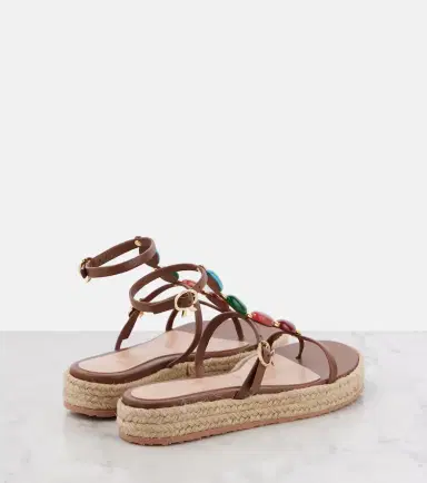 Gianvito Rossi Shanti leather espadrille sandals | Thumbnail 5 Gianvito Rossi Shanti leather espadrille sandals | Thumbnail 5