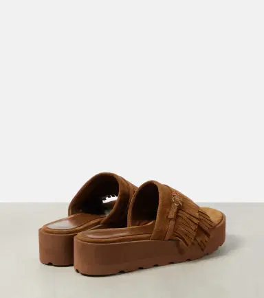 Gianvito Rossi Fringed suede slides | Thumbnail 4 Gianvito Rossi Fringed suede slides | Thumbnail 4