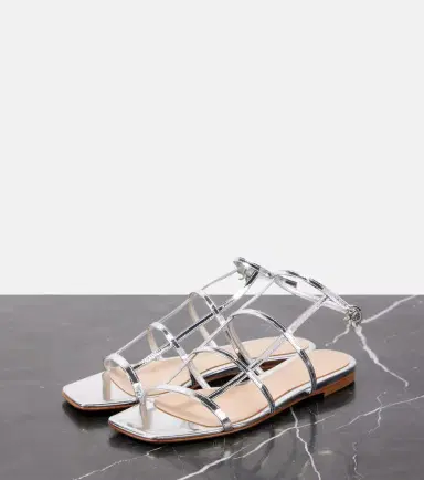 Gianvito Rossi Metallic leather sandals | Thumbnail 3 Gianvito Rossi Metallic leather sandals | Thumbnail 3