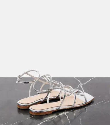 Gianvito Rossi Metallic leather sandals | Thumbnail 4 Gianvito Rossi Metallic leather sandals | Thumbnail 4