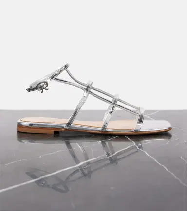 Gianvito Rossi Metallic leather sandals | Thumbnail 5 Gianvito Rossi Metallic leather sandals | Thumbnail 5