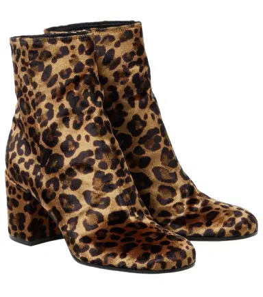 Gianvito Rossi Joelle 70 leopard-print velvet ankle boots | Thumbnail 1 Gianvito Rossi Joelle 70 leopard-print velvet ankle boots | Thumbnail 1
