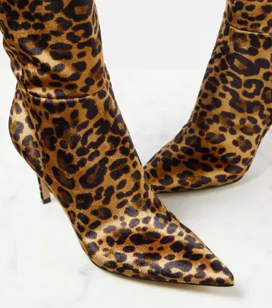 Gianvito Rossi 85 leopard-print velvet knee-high boots | Thumbnail 4 Gianvito Rossi 85 leopard-print velvet knee-high boots | Thumbnail 4