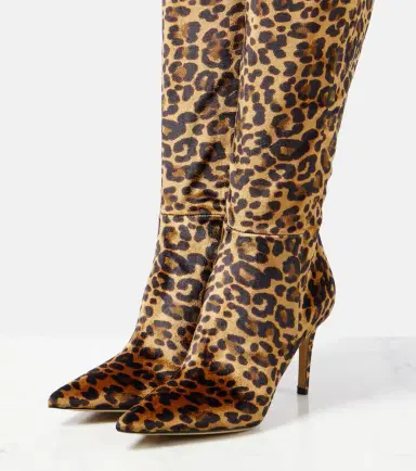 Gianvito Rossi 85 leopard-print velvet knee-high boots | Thumbnail 5 Gianvito Rossi 85 leopard-print velvet knee-high boots | Thumbnail 5