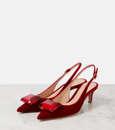 Gianvito Rossi Jaipur 55 velvet slingback pumps | Thumbnail 3 Gianvito Rossi Jaipur 55 velvet slingback pumps | Thumbnail 3