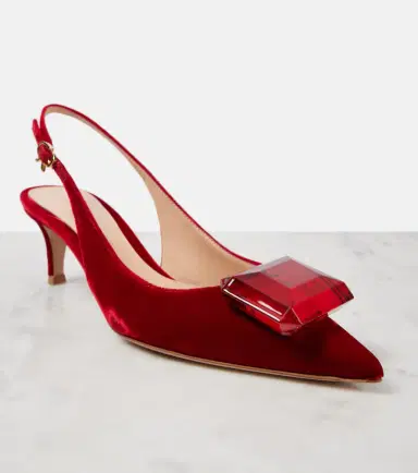 Gianvito Rossi Jaipur 55 velvet slingback pumps | Thumbnail 4 Gianvito Rossi Jaipur 55 velvet slingback pumps | Thumbnail 4
