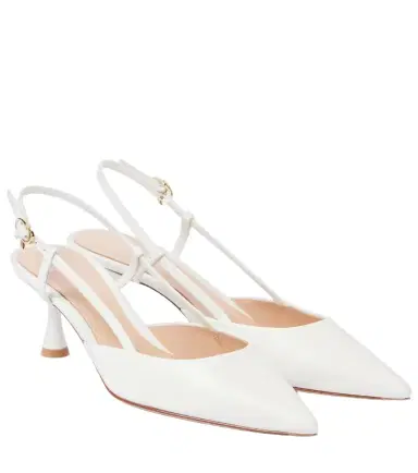 Gianvito Rossi Bridal Ascent 55 leather slingback pumps | Thumbnail 1 Gianvito Rossi Bridal Ascent 55 leather slingback pumps | Thumbnail 1