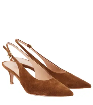 Gianvito Rossi Robbie 55 suede slingback pumps | Thumbnail 1 Gianvito Rossi Robbie 55 suede slingback pumps | Thumbnail 1