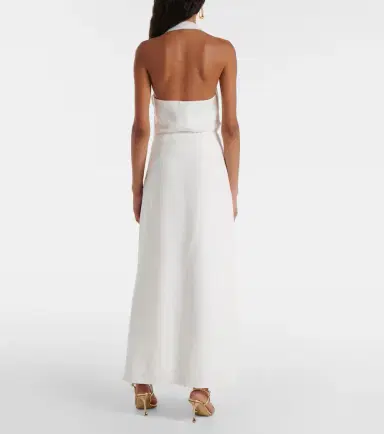 SIR Dorian ruched linen-blend maxi skirt | Thumbnail 2 SIR Dorian ruched linen-blend maxi skirt | Thumbnail 2