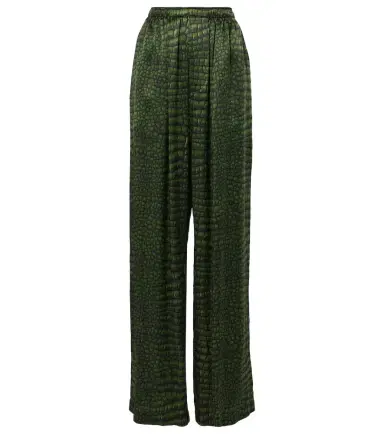Balenciaga Printed silk satin wide-leg pants | Thumbnail 1 Balenciaga Printed silk satin wide-leg pants | Thumbnail 1