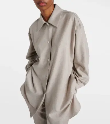 The Row Komako wool and cashmere shirt | Thumbnail 3 The Row Komako wool and cashmere shirt | Thumbnail 3