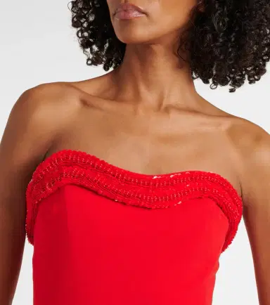 Simkhai Saskia strapless crêpe minidress | Thumbnail 3 Simkhai Saskia strapless crêpe minidress | Thumbnail 3