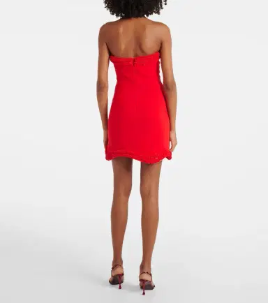 Simkhai Saskia strapless crêpe minidress | Thumbnail 4 Simkhai Saskia strapless crêpe minidress | Thumbnail 4