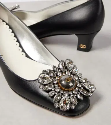 Valentino Garavani Embellished 45 leather pumps | Thumbnail 2 Valentino Garavani Embellished 45 leather pumps | Thumbnail 2
