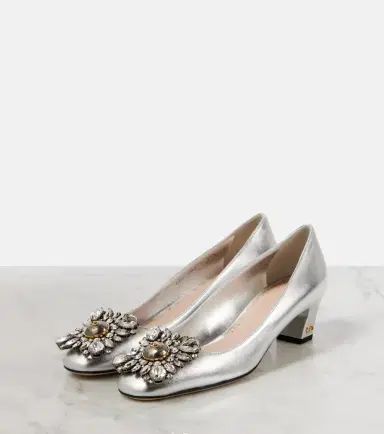 Valentino Garavani Preshoes 45 metallic leather pumps | Thumbnail 4 Valentino Garavani Preshoes 45 metallic leather pumps | Thumbnail 4