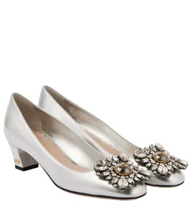 Valentino Garavani Preshoes 45 metallic leather pumps | Thumbnail 1 Valentino Garavani Preshoes 45 metallic leather pumps | Thumbnail 1