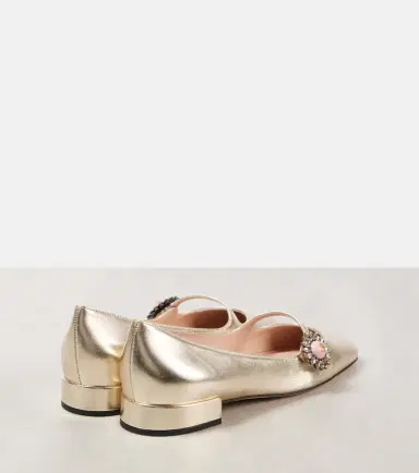 Valentino Garavani Metallic leather Mary Jane flats | Thumbnail 5 Valentino Garavani Metallic leather Mary Jane flats | Thumbnail 5