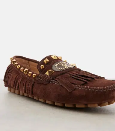 Valentino Garavani VLogo fringed suede driving shoes | Thumbnail 2 Valentino Garavani VLogo fringed suede driving shoes | Thumbnail 2