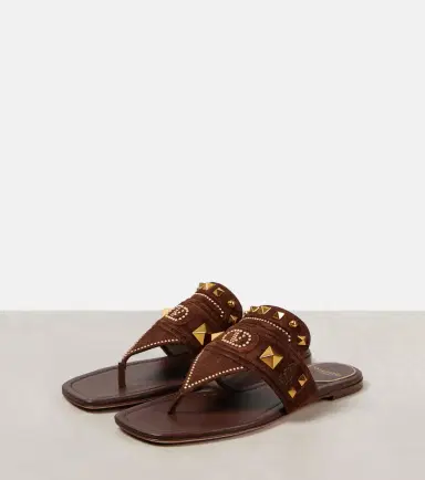 Valentino Garavani Plaster Caster studded suede thong sandals | Thumbnail 2 Valentino Garavani Plaster Caster studded suede thong sandals | Thumbnail 2