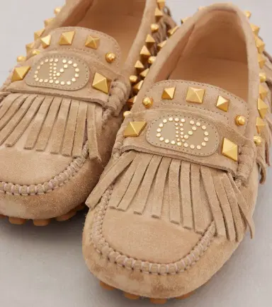 Valentino Garavani Plaster Caster VLogo suede driving shoes | Thumbnail 4 Valentino Garavani Plaster Caster VLogo suede driving shoes | Thumbnail 4