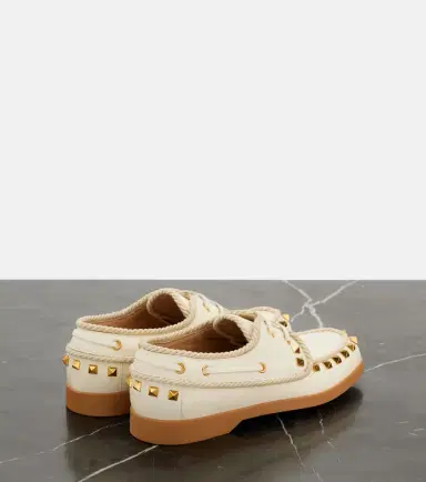 Valentino Garavani Palm Avenue Rockstud leather boat shoes | Thumbnail 2 Valentino Garavani Palm Avenue Rockstud leather boat shoes | Thumbnail 2