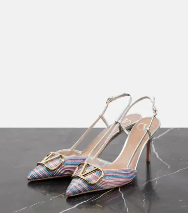 Valentino Garavani VLogo Signature 80 leather slingback pumps | Thumbnail 2 Valentino Garavani VLogo Signature 80 leather slingback pumps | Thumbnail 2